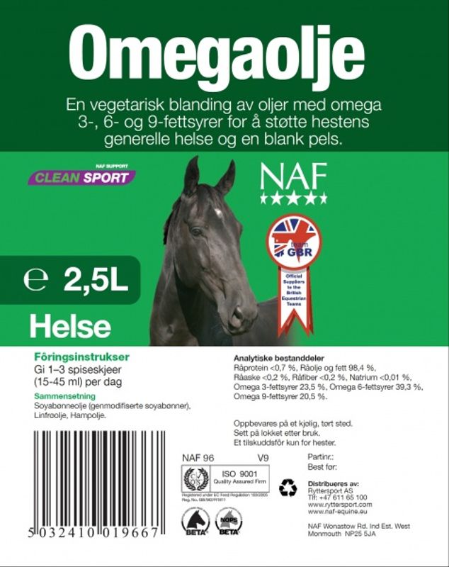 NAF Omega Oil 2,5ltr